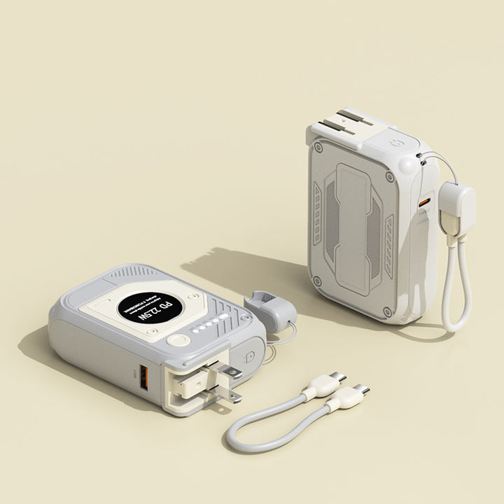 Portable power bank with multifunctional integrated charging cable Stornfield