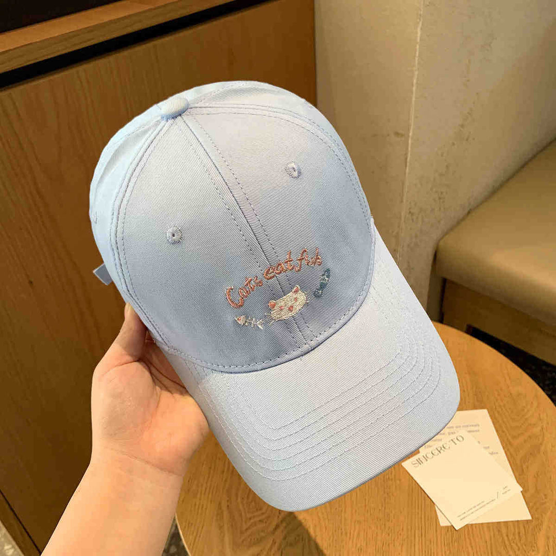 Women's Embroidered Cat-Themed Baseball Cap Stornfield