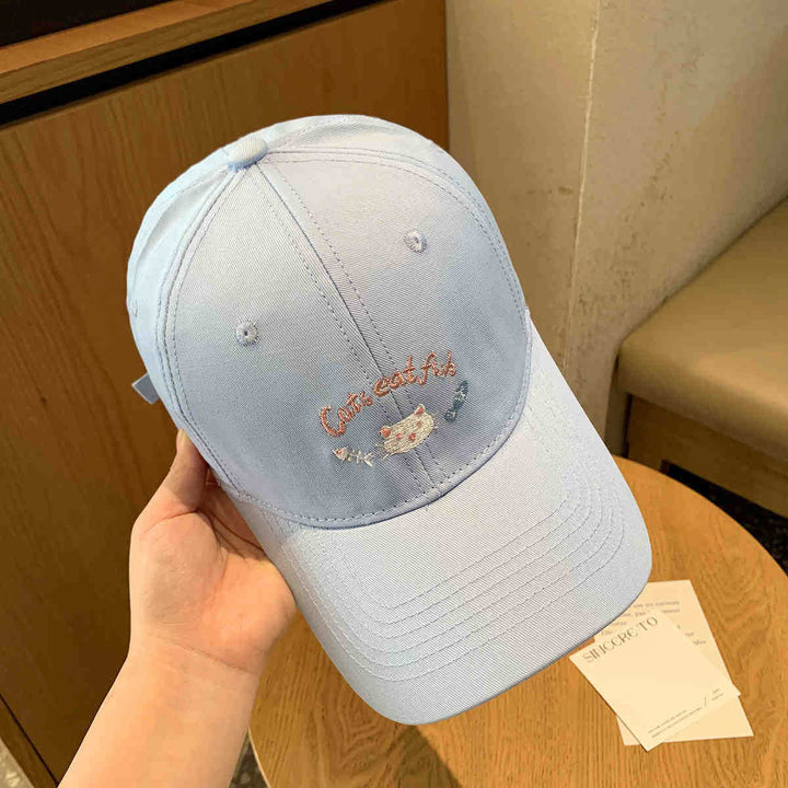 Women's Embroidered Cat-Themed Baseball Cap Stornfield