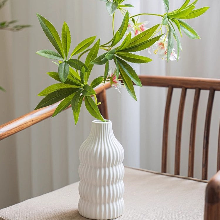 Stylish ceramic vase with wave structure Stornfield