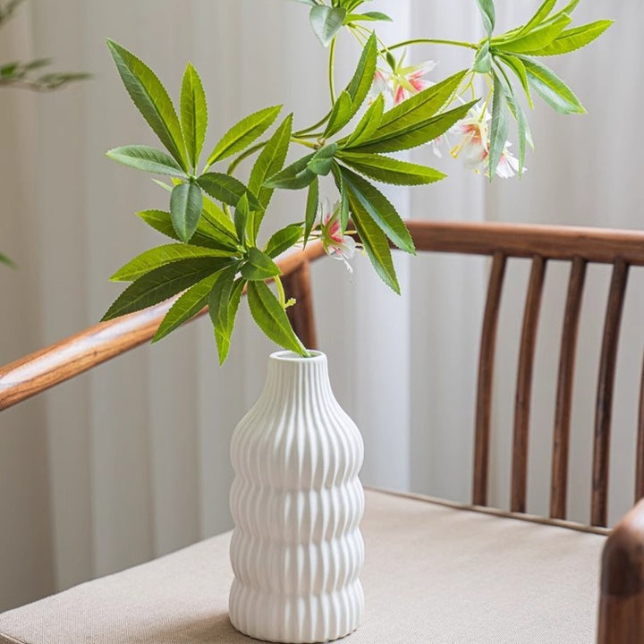 Stylish ceramic vase with wave structure Stornfield
