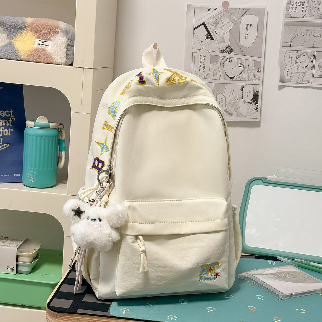 Trendy Embroidered School Backpack Stornfield