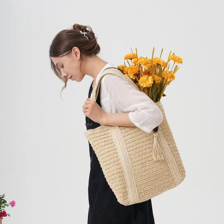 Spacious shopping bag with textured fabric pattern Stornfield