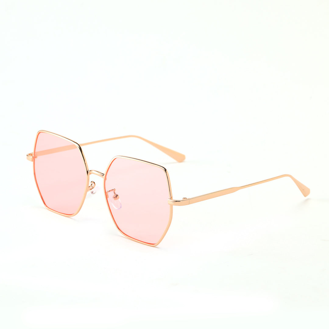 Women fashionable hexagonal sunglasses with UV protection Stornfield