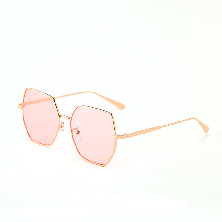 Women fashionable hexagonal sunglasses with UV protection Stornfield