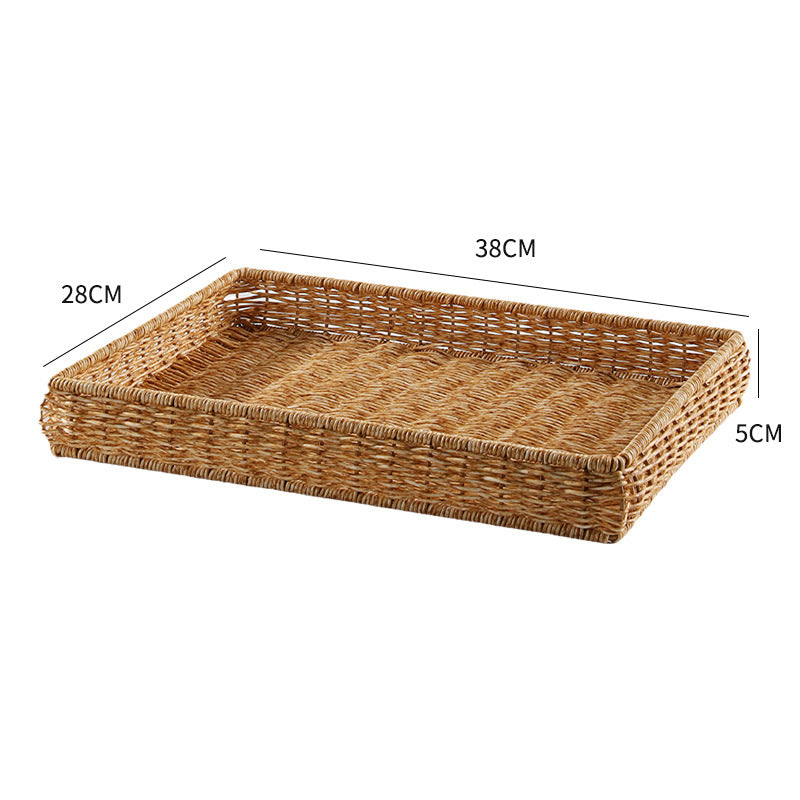 Handwoven Decorative Serving Tray Stornfield 1783754312