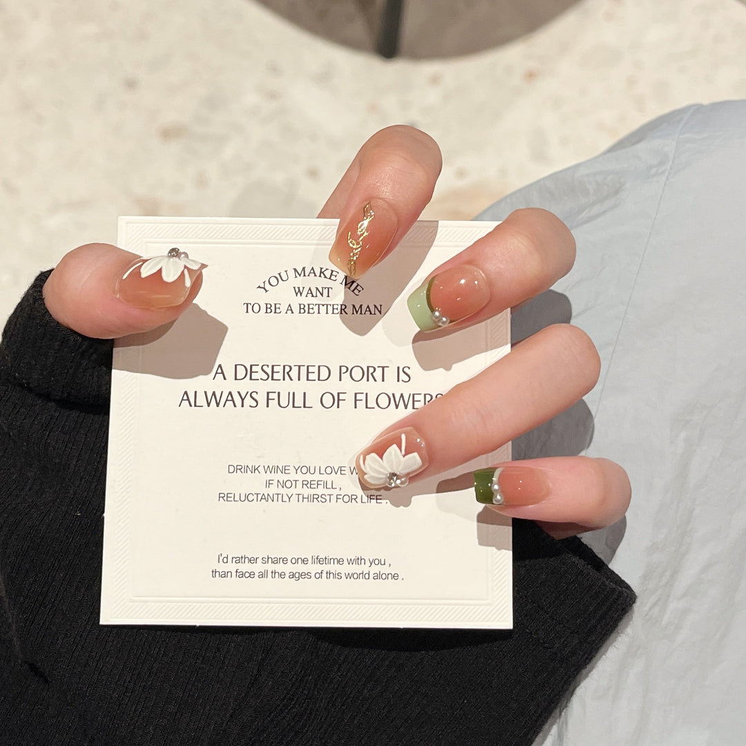 Floral-Inspired Press-On Nail Set Stornfield