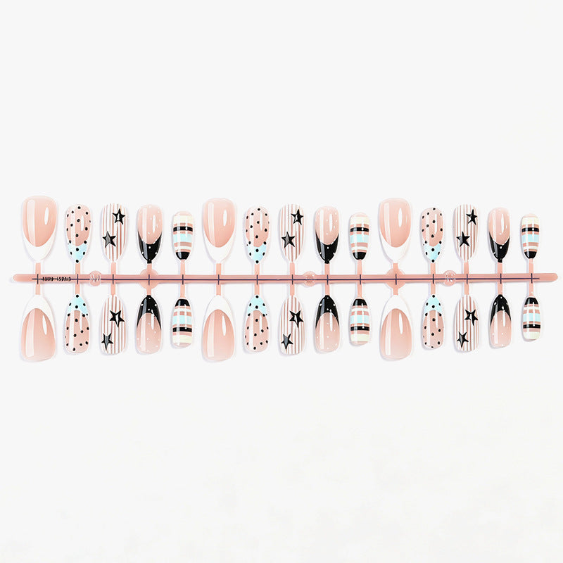 Creative Nail Art Set with Unique Geometric and Colorful Designs Stornfield