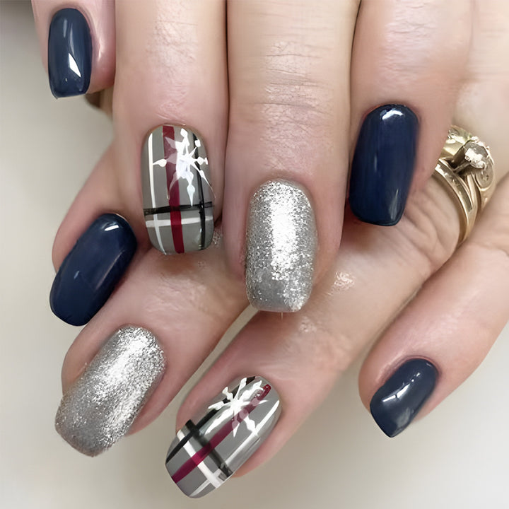 Elegant Textured Press-On Nails Stornfield