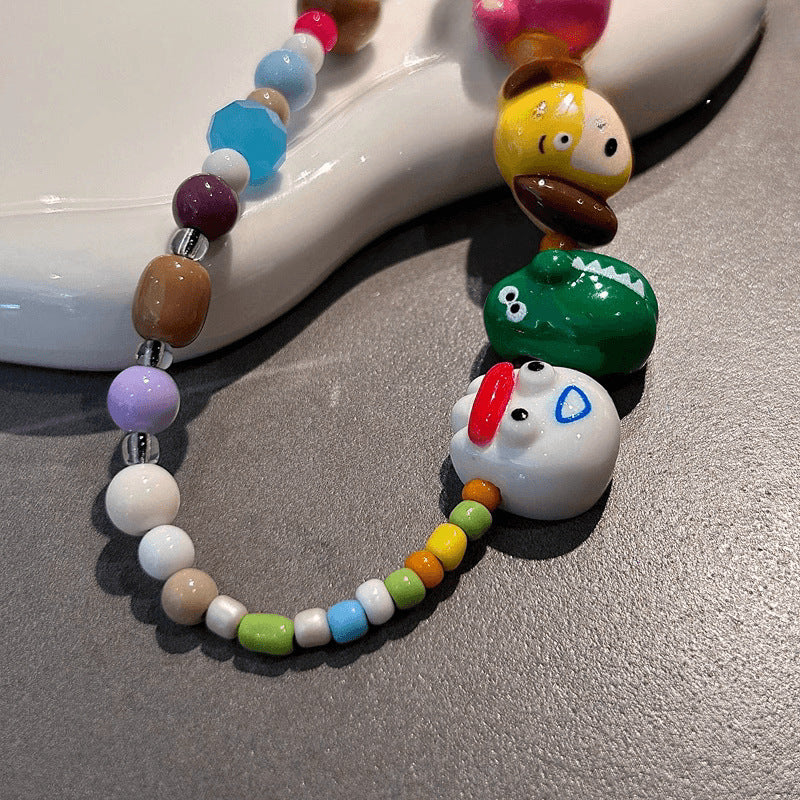 Playful Character Beaded Lanyard Stornfield