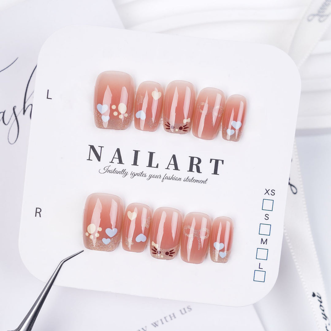 Artistic Floral and Gemstone Press-On Nails Stornfield