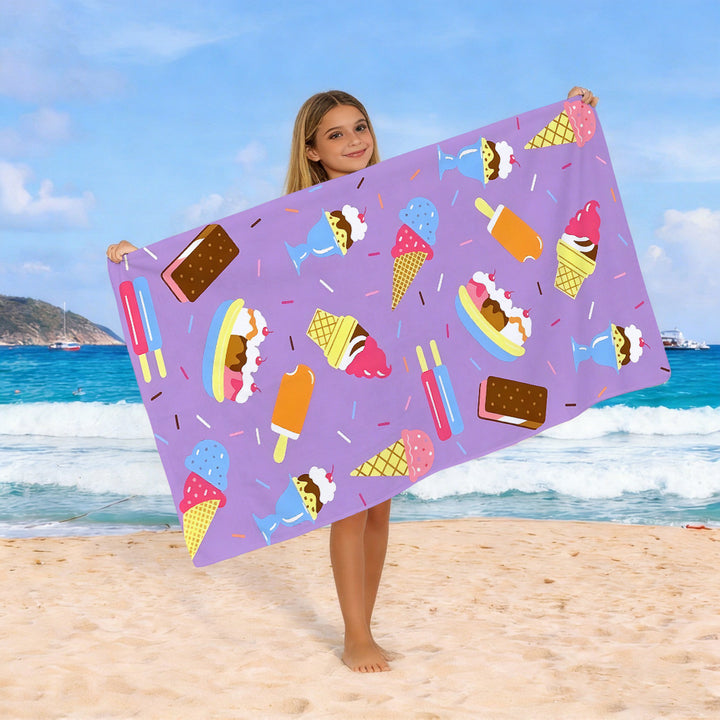Beach towel with colorful horse motif Stornfield