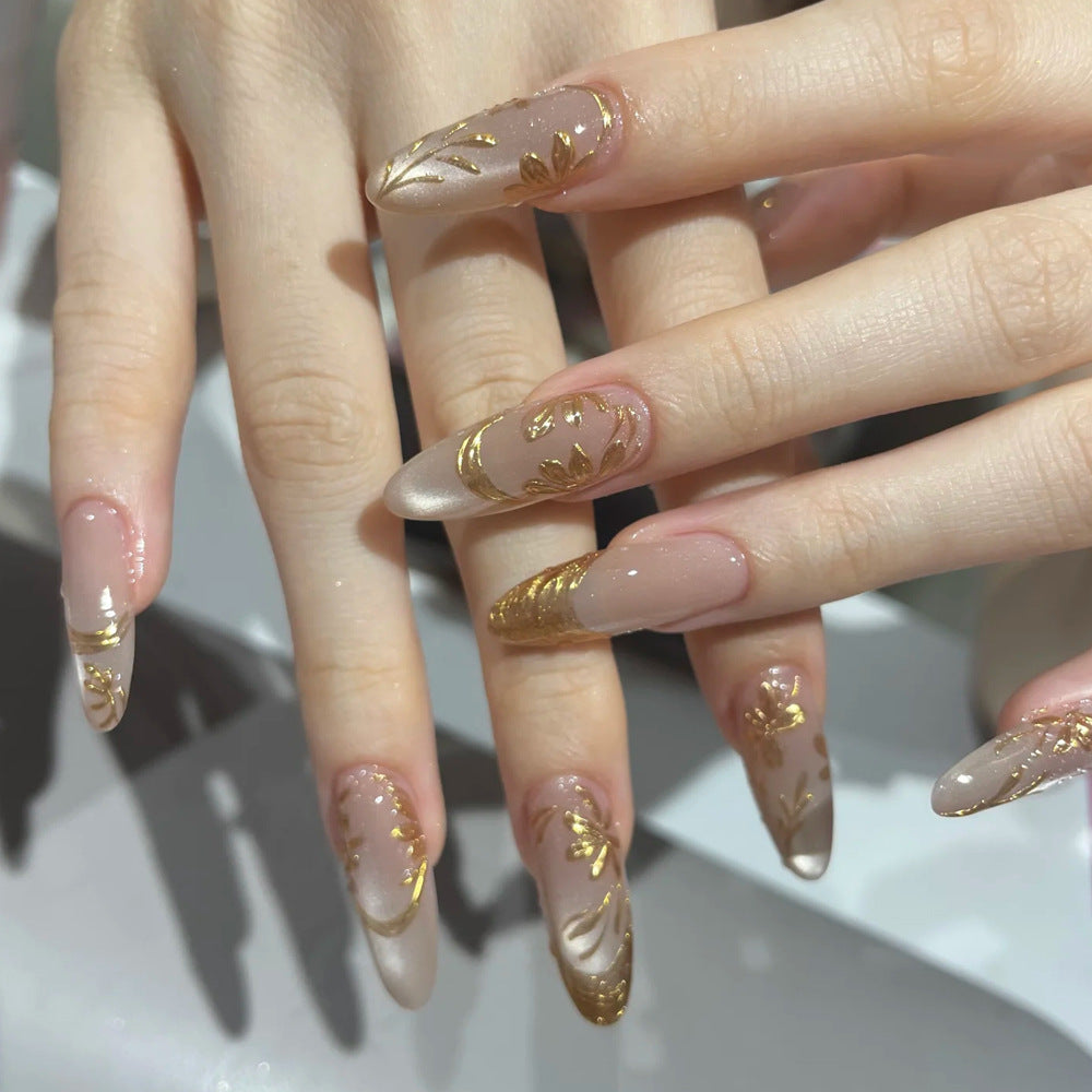 Elegant Floral Art Press-On Nails Stornfield