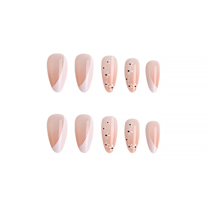 Artistic Nail Tips with Floral Accents Stornfield