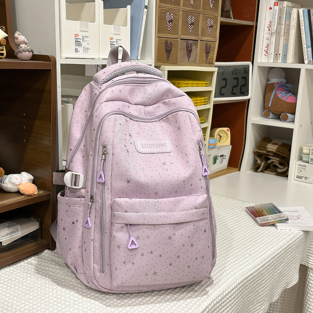Star-Printed Multi-Pocket Backpack Stornfield