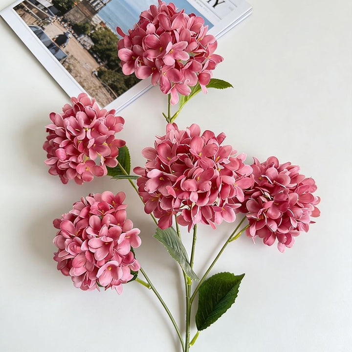 Elegant Faux Hydrangea Stem