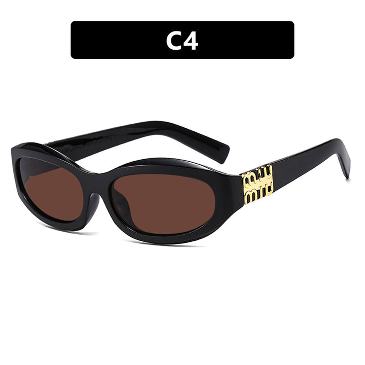 Women’s fashionable sunglasses in a curved design with luxurious details Stornfield