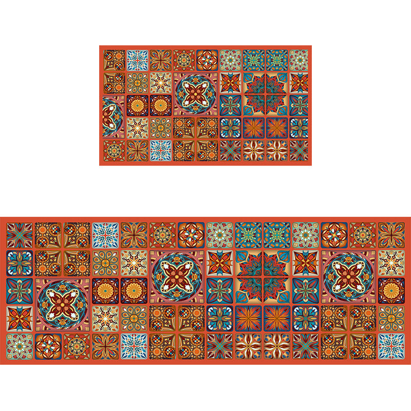 Geometric Pattern Bathroom Mat Set