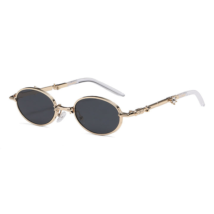 Women's fashionable glasses with elegant metal frame and lightly tinted lenses Stornfield