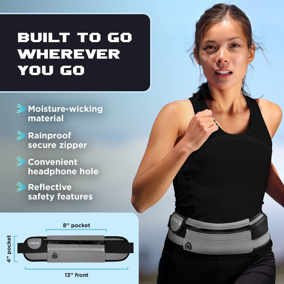 Running belt with multiple compartments Stornfield