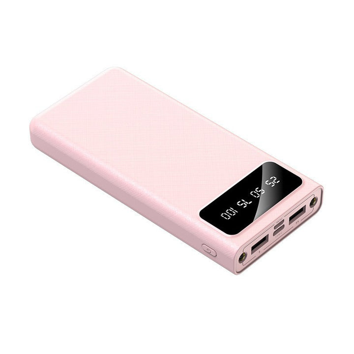 Portable power bank with intelligent LCD charge level indicator and dual USB ports Stornfield