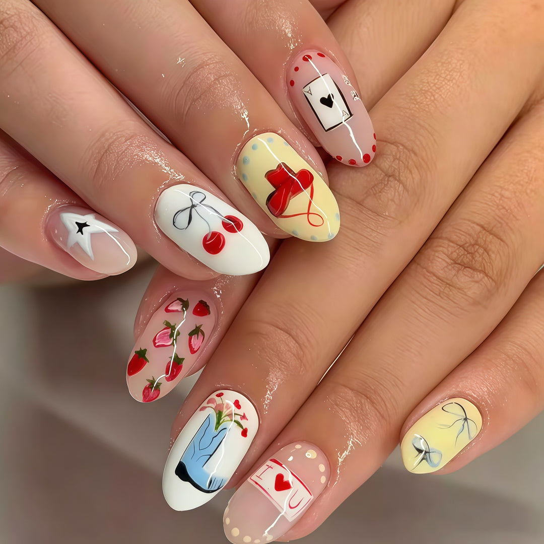 Artistic Cherry Blossom Press-On Nails Stornfield