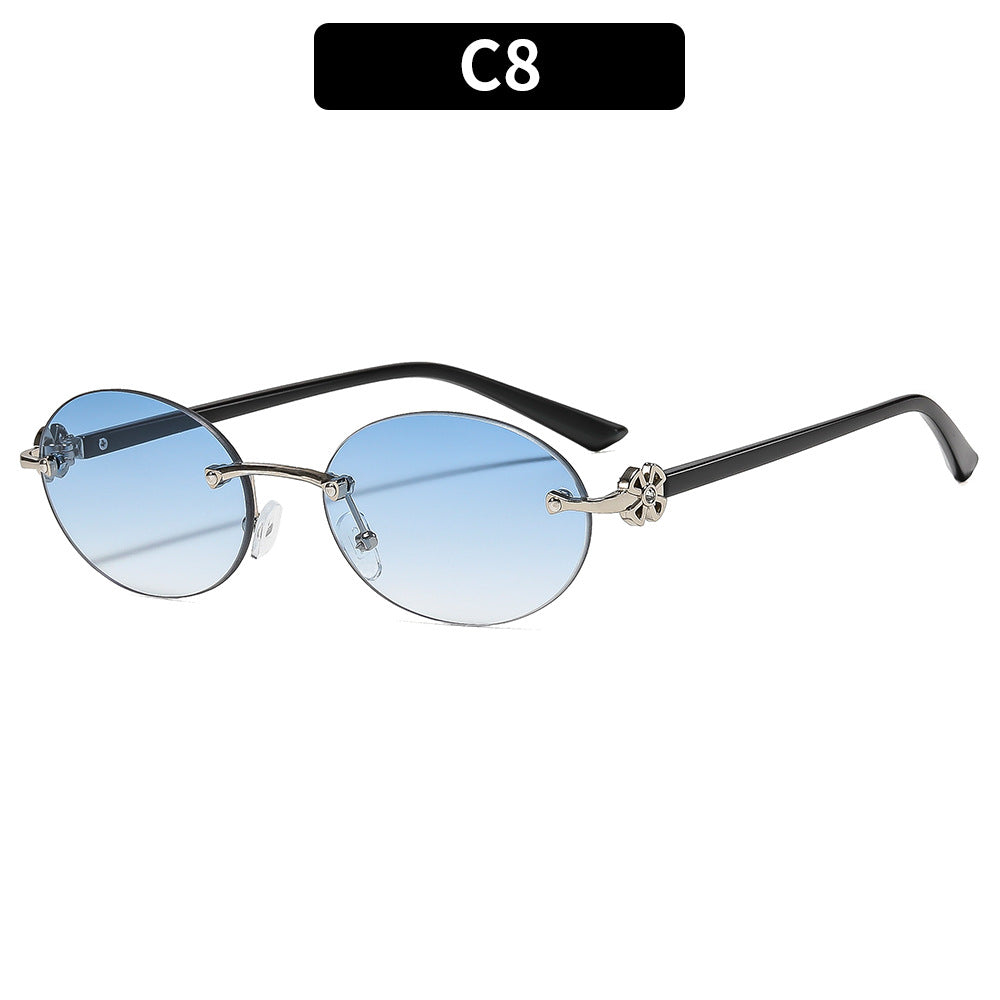Vintage-Style Oval Sunglasses