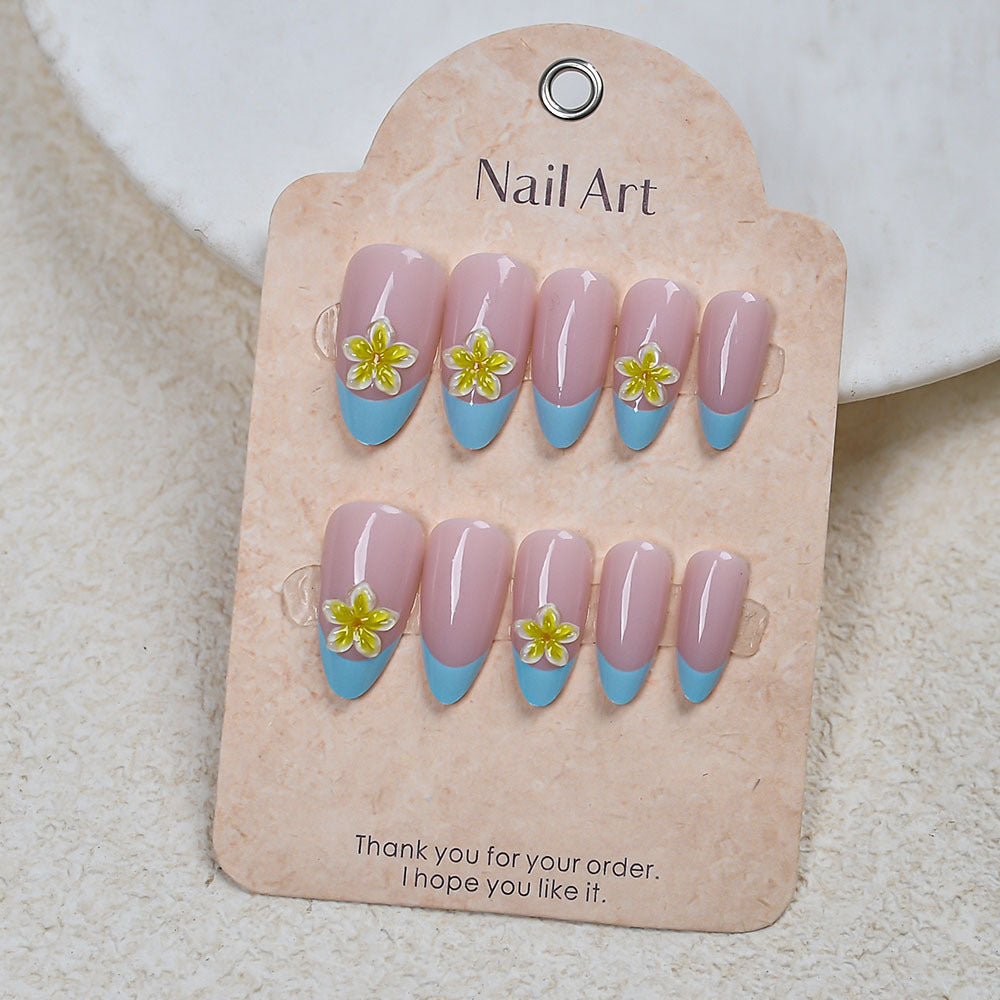 Floral-Designed Press-On Nail Set Stornfield