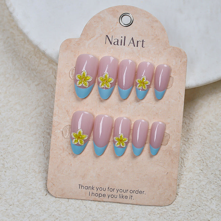 Floral-Designed Press-On Nail Set Stornfield