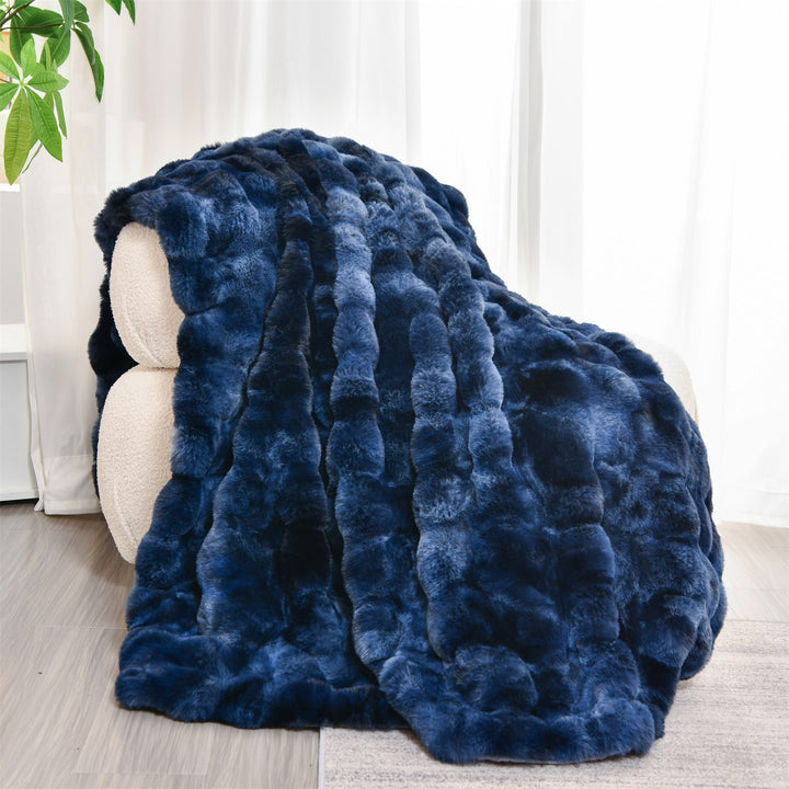 Plush Faux Fur Throw Blanket