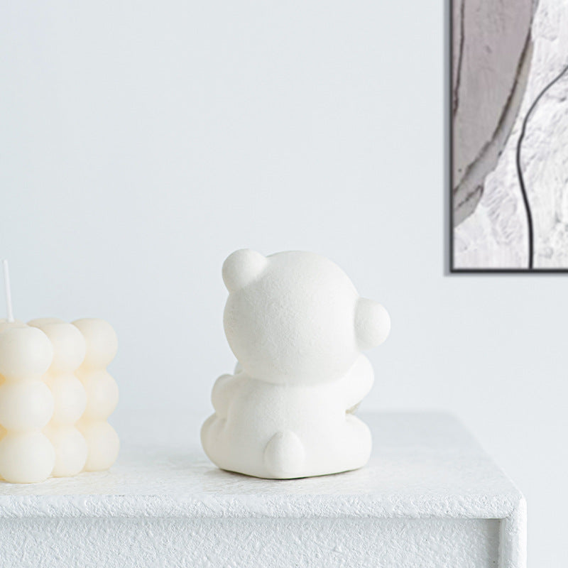 Kawaii Bear Figurine with Heart Stornfield