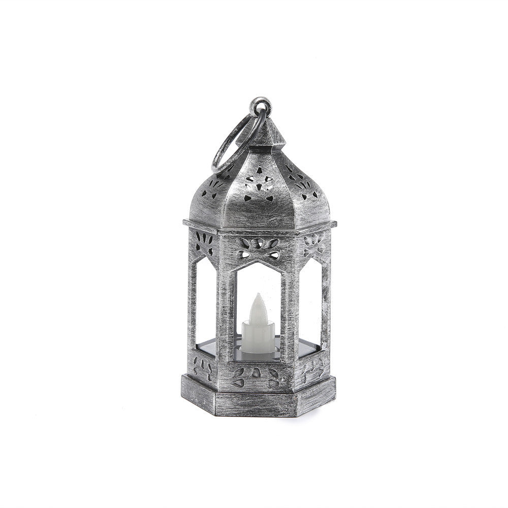 Moroccan Style Hexagonal Metal LED Lantern Stornfield
