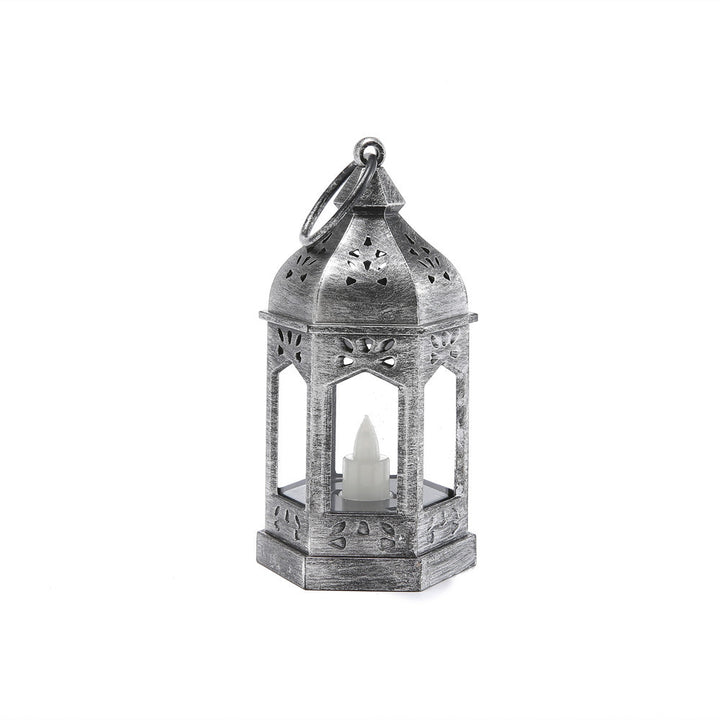 Moroccan Style Hexagonal Metal LED Lantern Stornfield