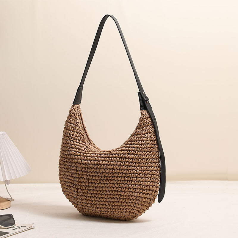 Handmade Hobo Bag Made of Natural Raffia Material Stornfield