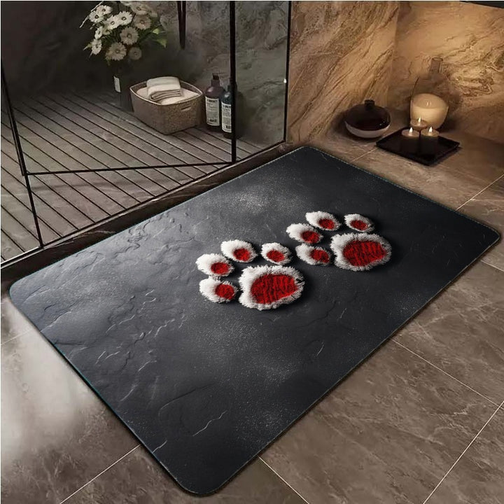 Soft Plush Cat Paw Bath Mat