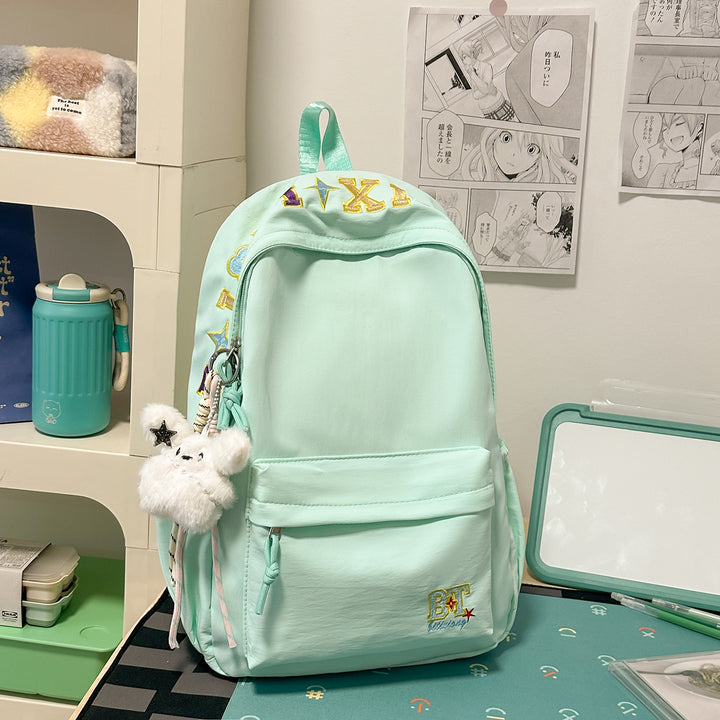 Trendy Embroidered School Backpack Stornfield