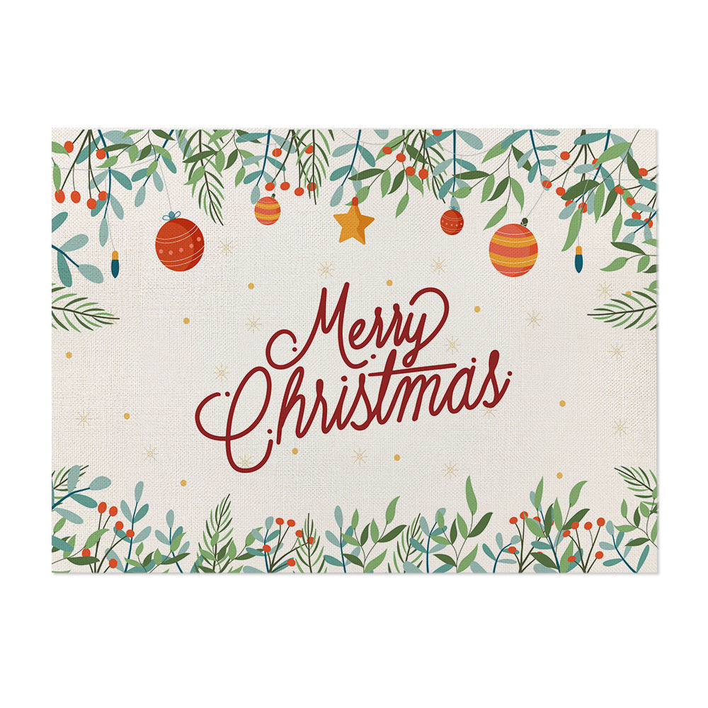 Festive Botanical Merry Christmas Canvas Wall Art Print