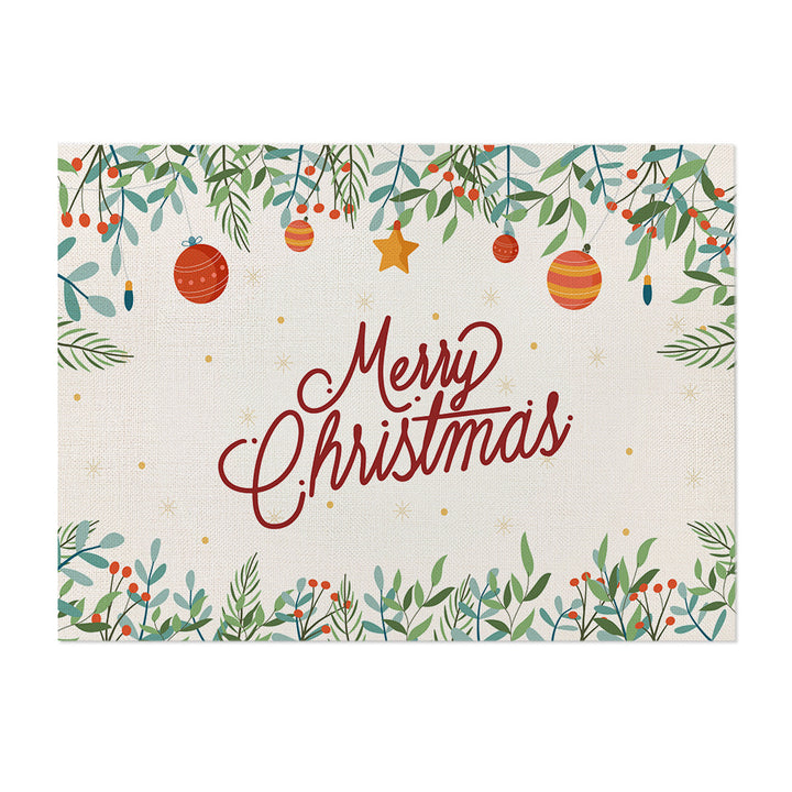Festive Botanical Merry Christmas Canvas Wall Art Print