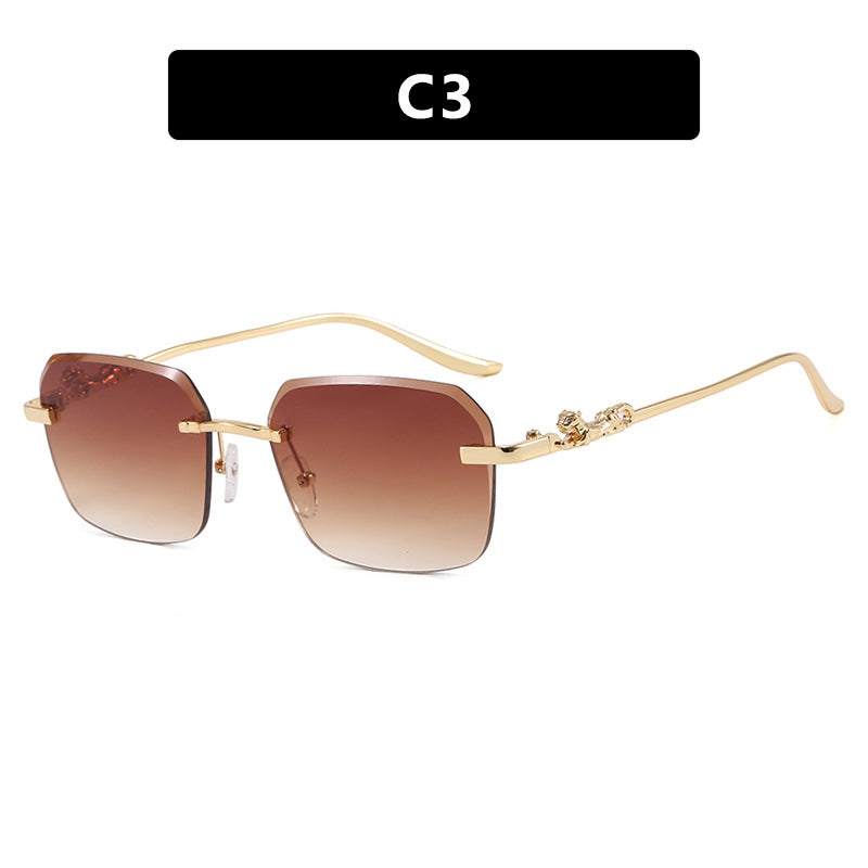 Women's fashionable square sunglasses with elegant gold frame and protective UV filter Stornfield