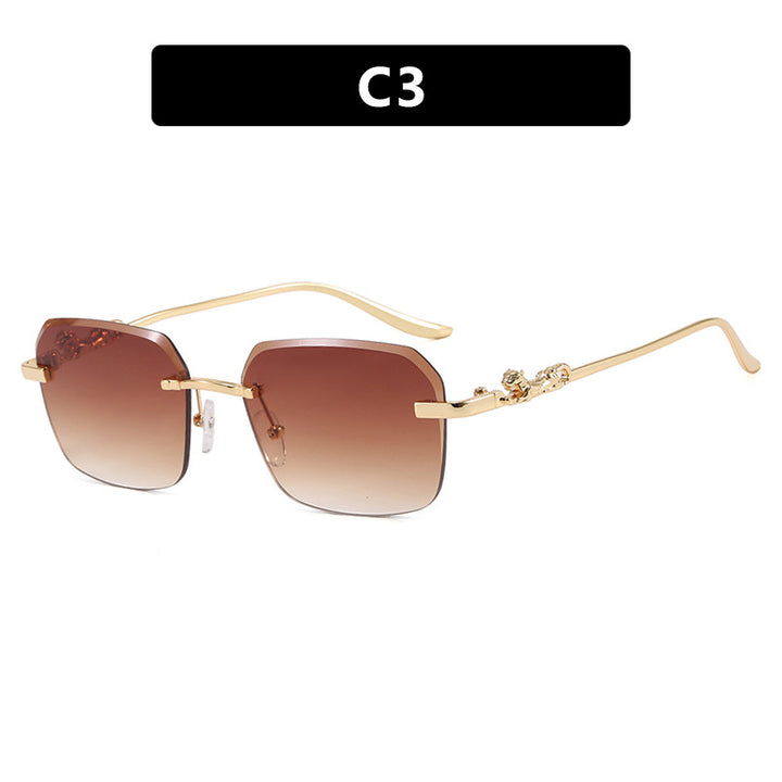 Women's fashionable square sunglasses with elegant gold frame and protective UV filter Stornfield