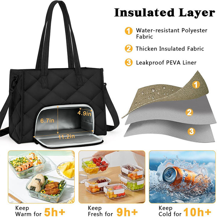 Insulated lunch bag with multiple compartments Stornfield