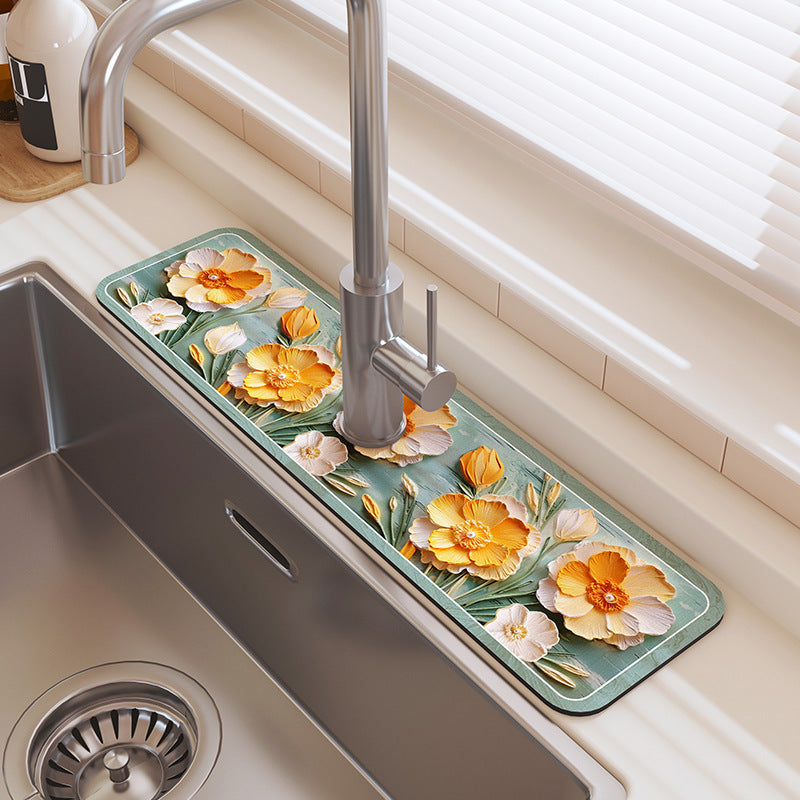 Crocodile-Themed Kitchen Sink Mat Stornfield