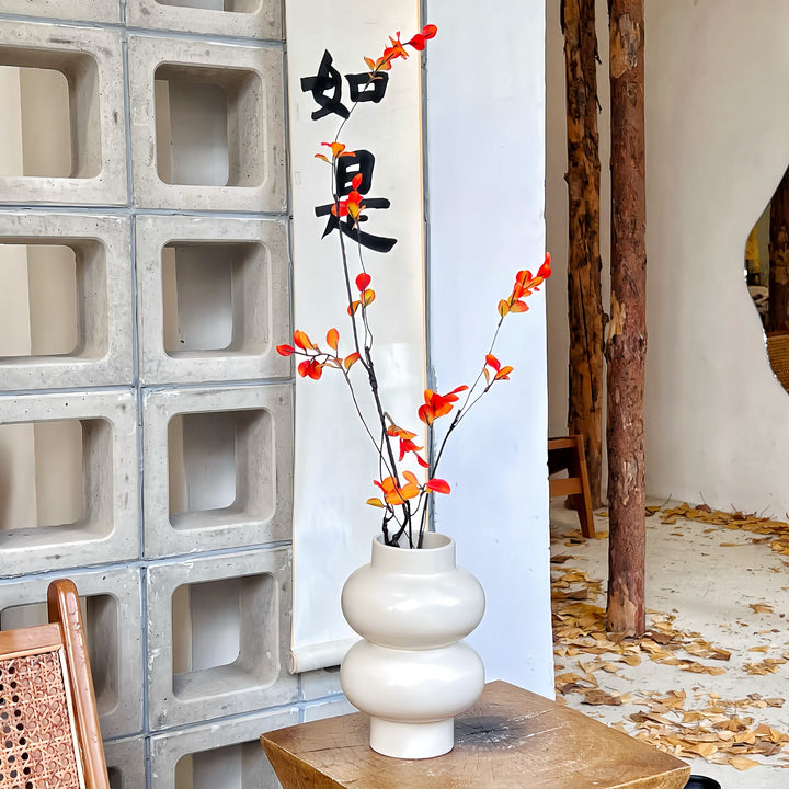 Contemporary Ceramic Flower Vase for Home Display