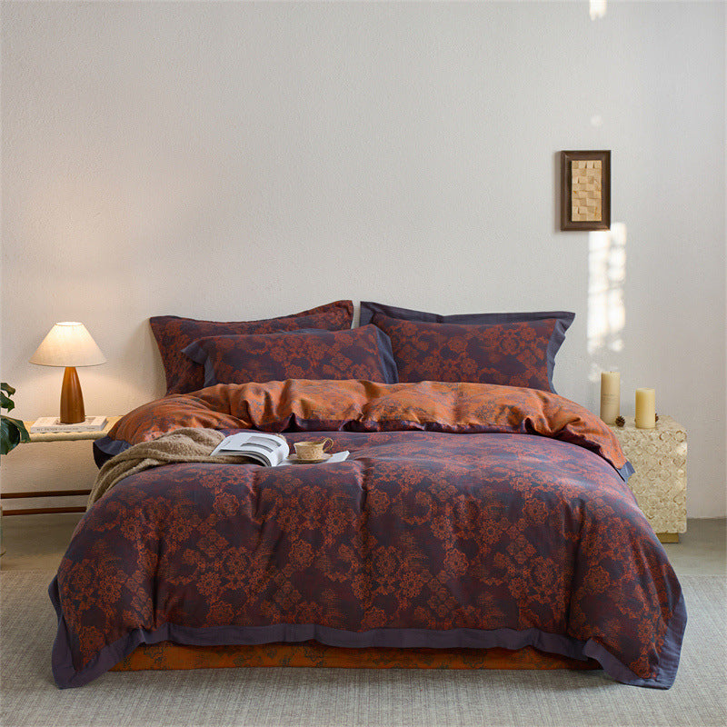 Luxury Reversible Jacquard Duvet Cover Set