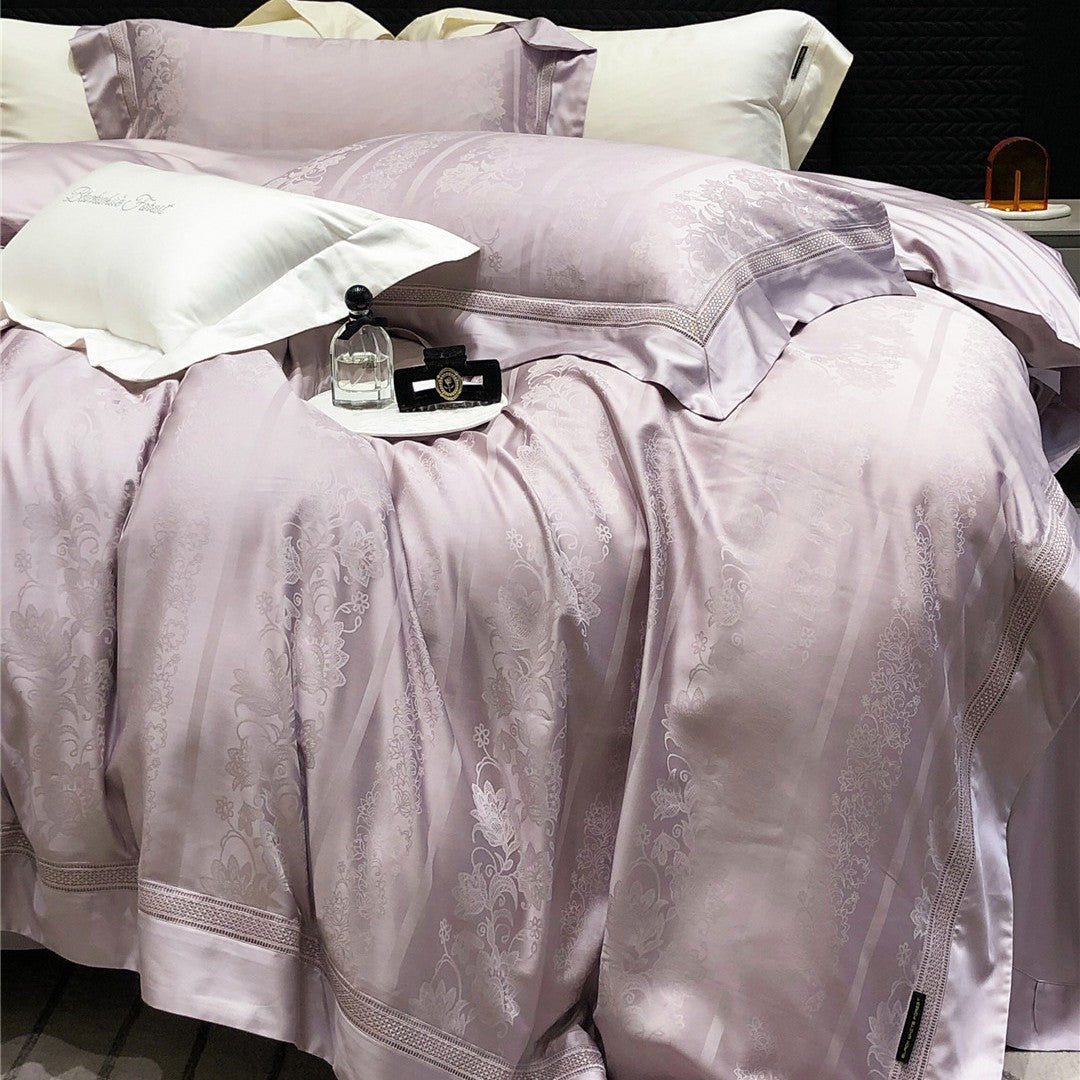 Hotel-Grade Silky Sateen Duvet Cover Set with Ladder-Stitch Hem & Envelope Shams