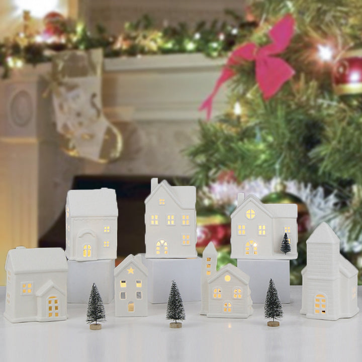 Ceramic House-Shaped Decorative Lantern Stornfeild