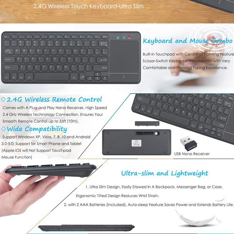 Wireless Touchpad Keyboard Stornfield