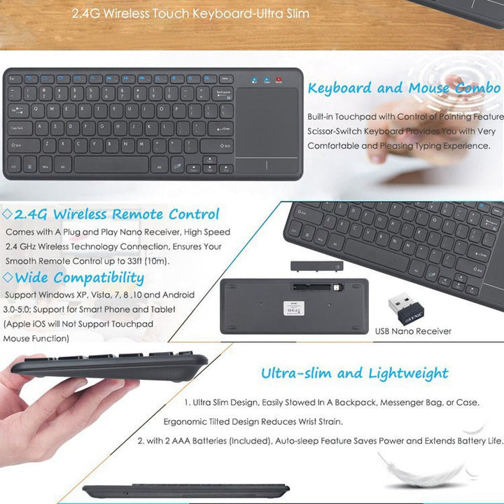 Wireless Touchpad Keyboard Stornfield