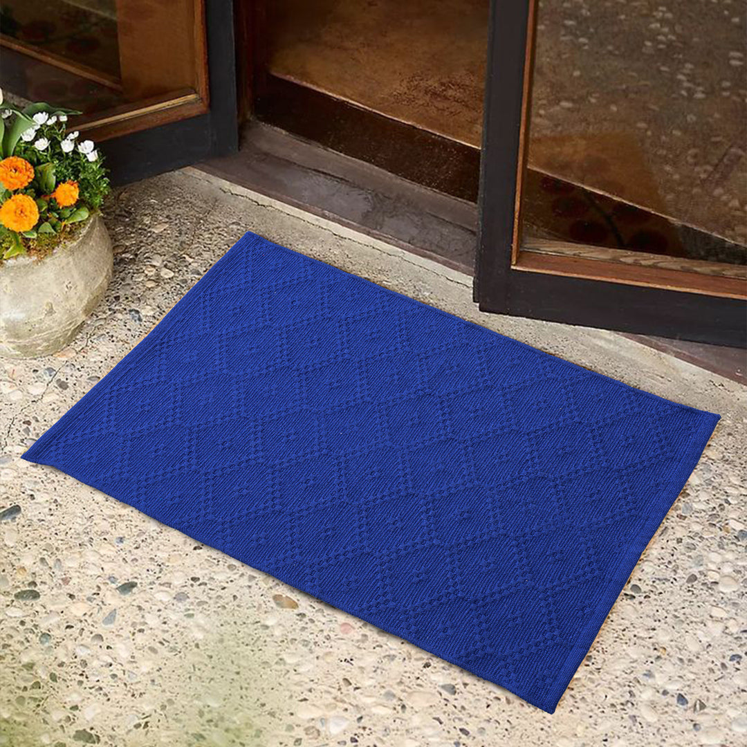 Woven square placemat with embossed diamond pattern Stornfield