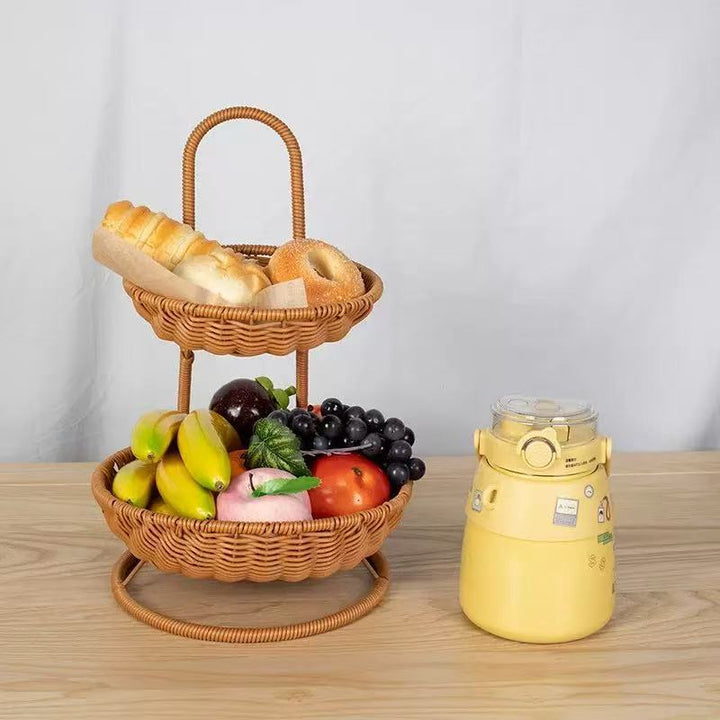 Two-Tiered Woven Serving Basket Stornfield